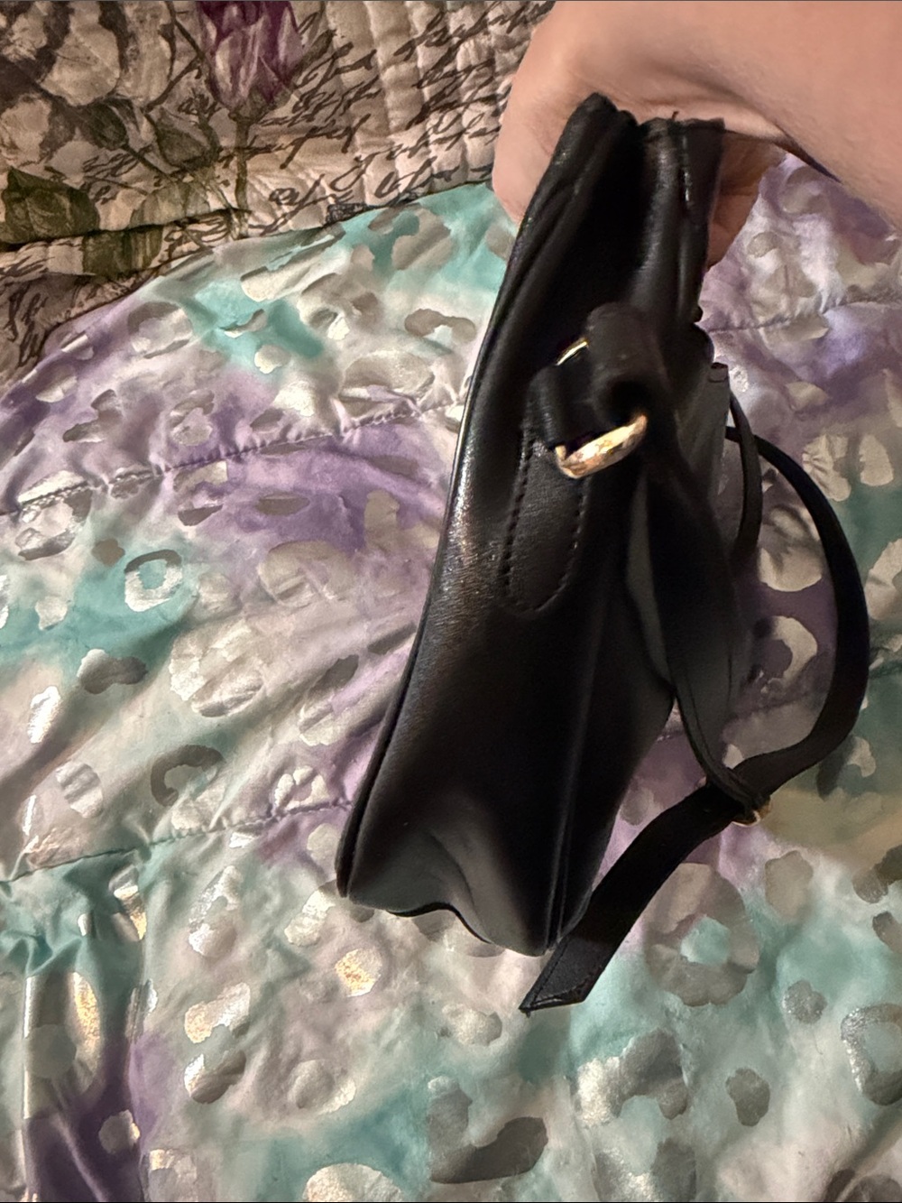 Stone Mountain Women's Black Leather Crossbody Shoulder Bag-EUC - Picture 12 of 12